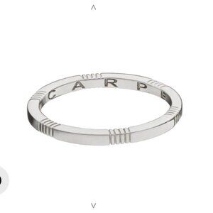 NEW MONICA RICH KOSANN CARPE DIEM SEIZE THE DAY POESY STACKABLE SILVER RING BAND